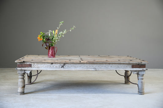 Large Indian Teak Coffee Table