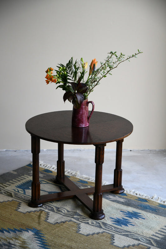 1930s Round Oak Coffee Table