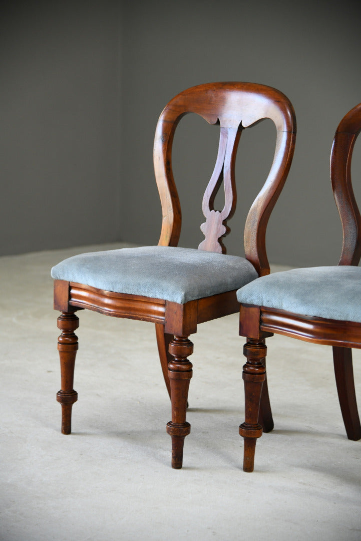 Pair Victorian Mahogany Dining Chairs