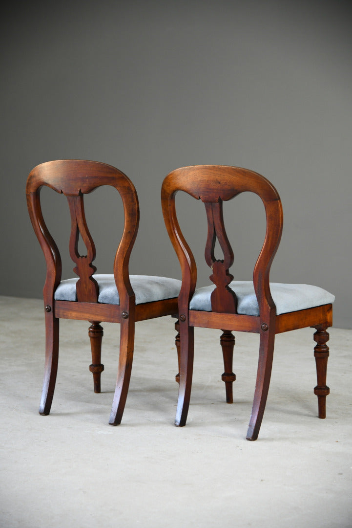 Pair Victorian Mahogany Dining Chairs