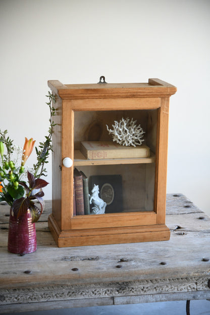 Small Glazed Pine Cabinet