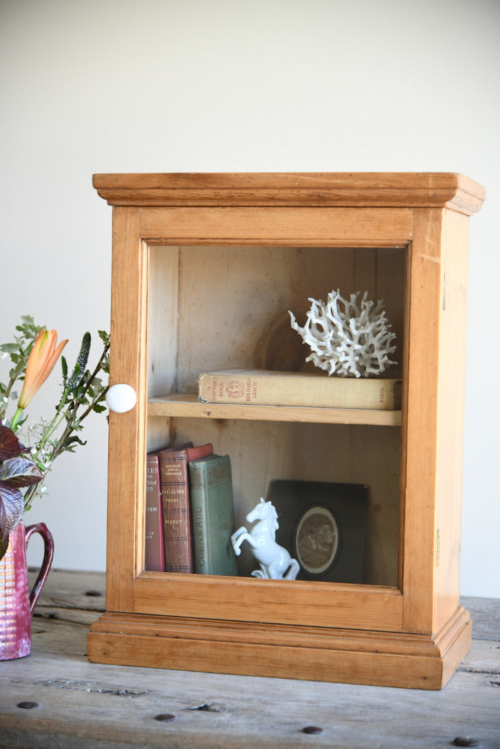 Small Glazed Pine Cabinet