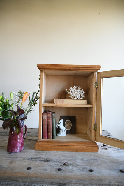 Small Glazed Pine Cabinet