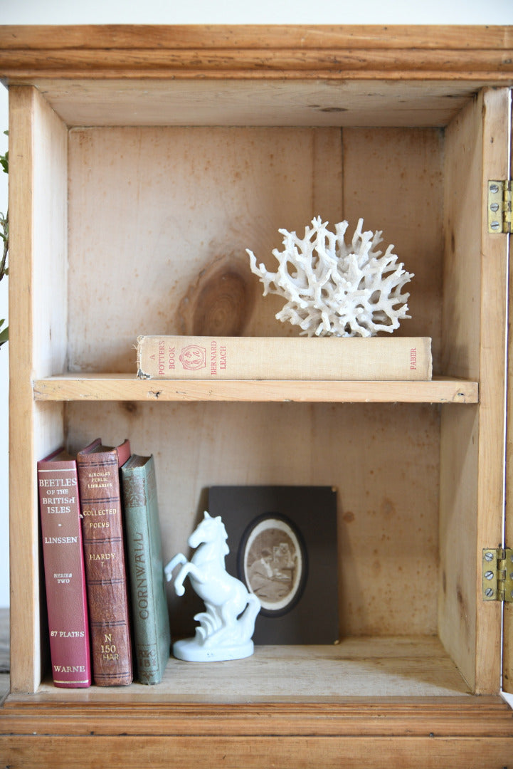 Small Glazed Pine Cabinet