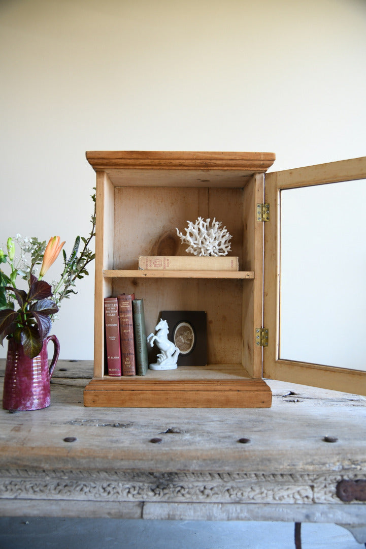 Small Glazed Pine Cabinet