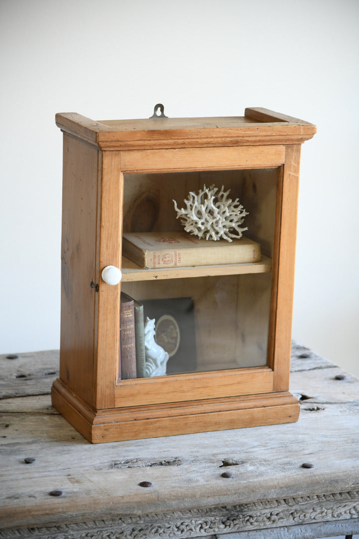 Small Glazed Pine Cabinet