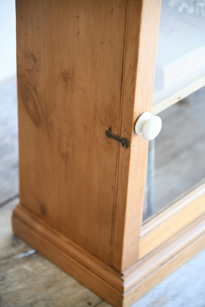 Small Glazed Pine Cabinet