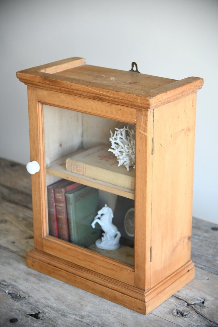 Small Glazed Pine Cabinet