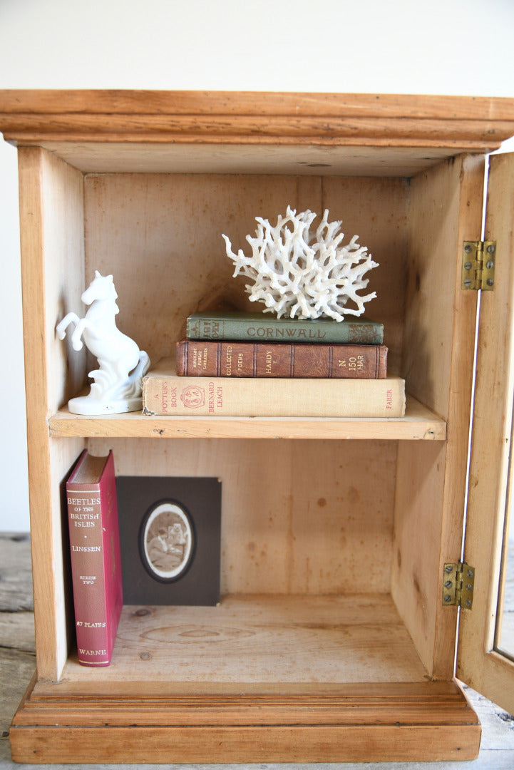 Small Glazed Pine Cabinet