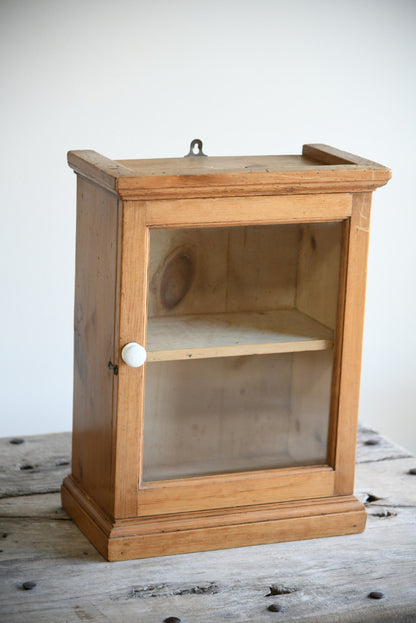 Small Glazed Pine Cabinet