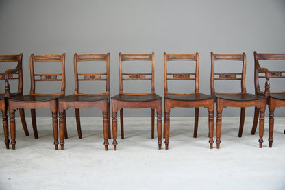 7 Antique Fruitwood Kitchen Chairs