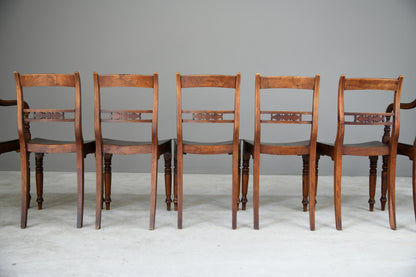 7 Antique Fruitwood Kitchen Chairs