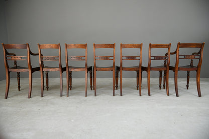 7 Antique Fruitwood Kitchen Chairs