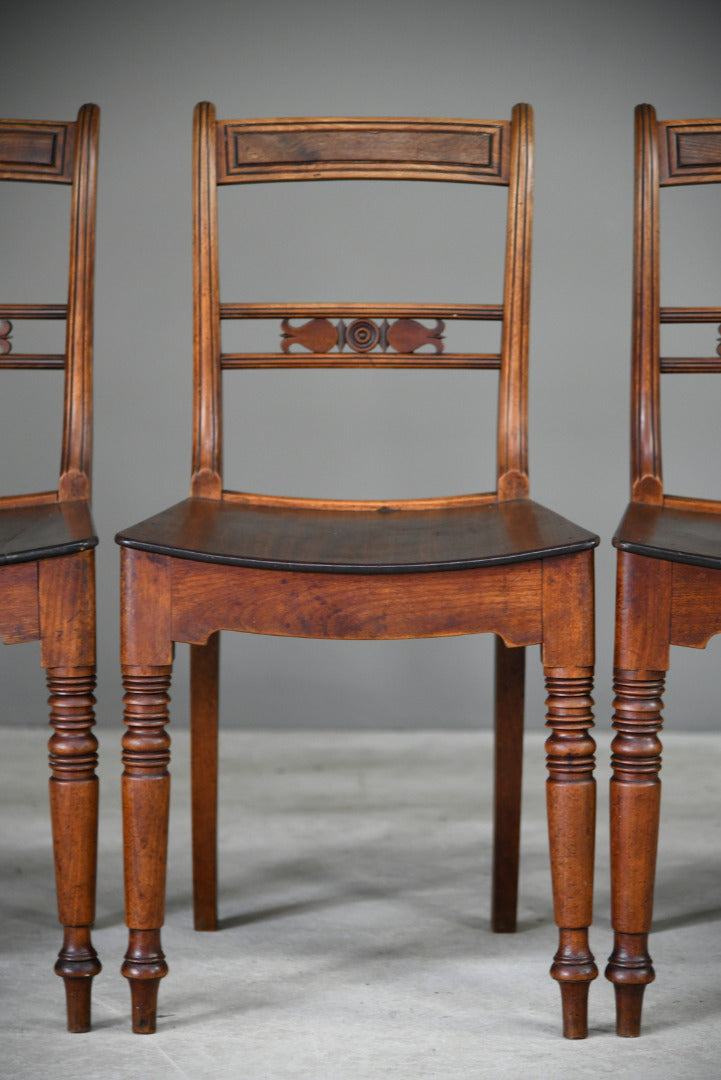 7 Antique Fruitwood Kitchen Chairs