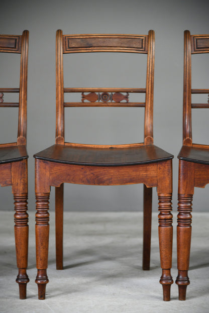 7 Antique Fruitwood Kitchen Chairs