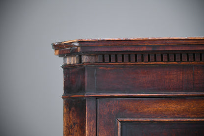 Antique Rustic Farmhouse Oak Hanging Corner Cupboard