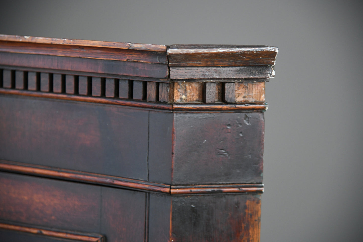 Antique Rustic Farmhouse Oak Hanging Corner Cupboard