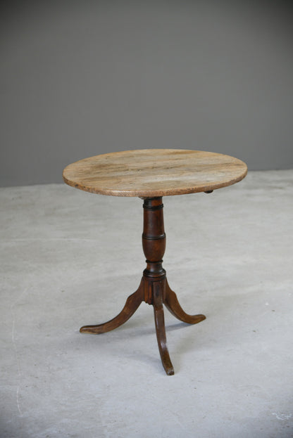 Rustic Oak Occasional Tripod Table