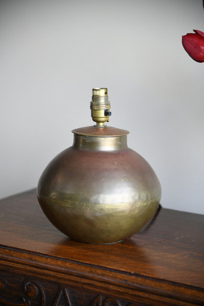 Vintage Hammered Brass Habitat Table Lamp