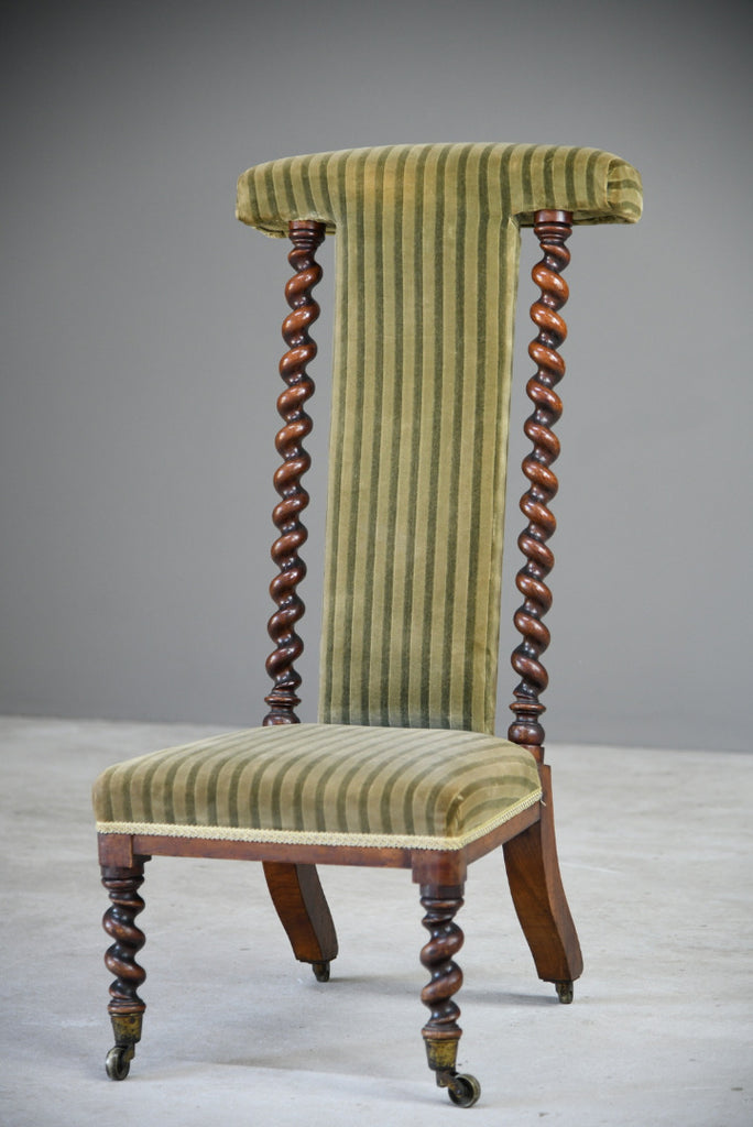 Victorian Walnut Prie Dieu Chair