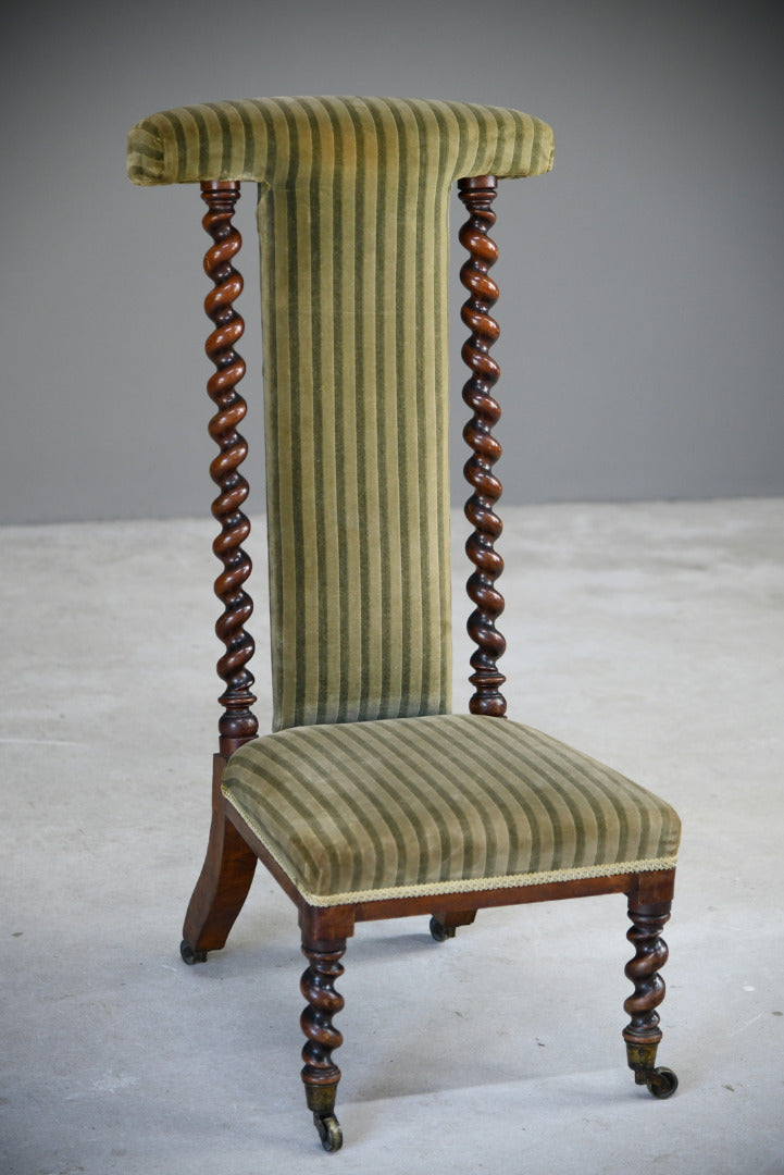 Victorian Walnut Prie Dieu Chair