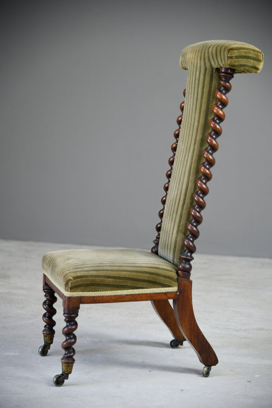 Victorian Walnut Prie Dieu Chair