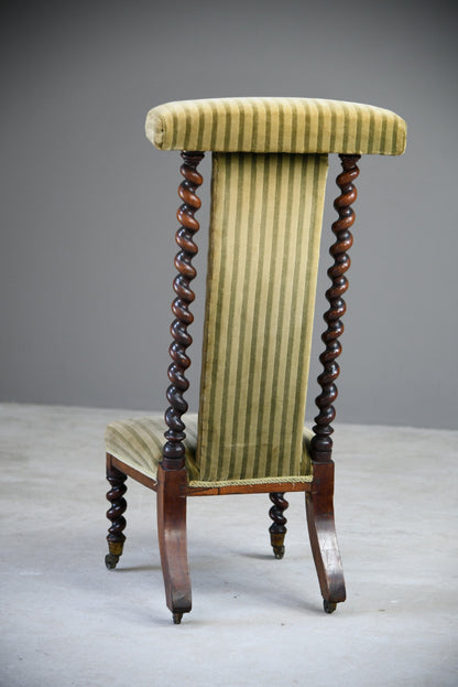 Victorian Walnut Prie Dieu Chair