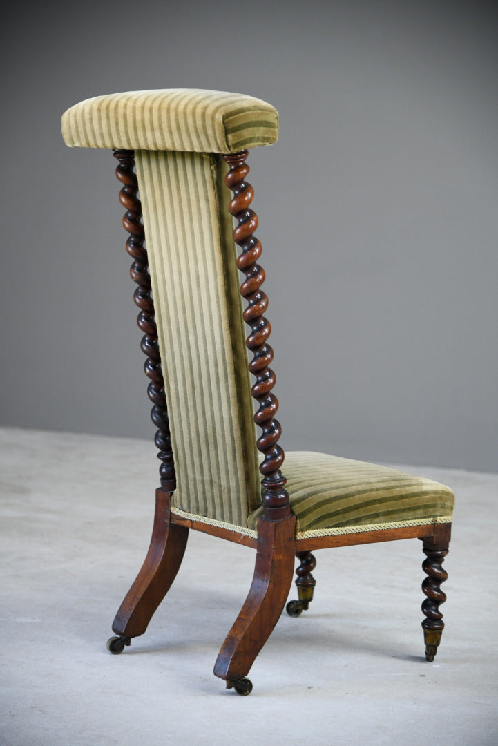 Victorian Walnut Prie Dieu Chair