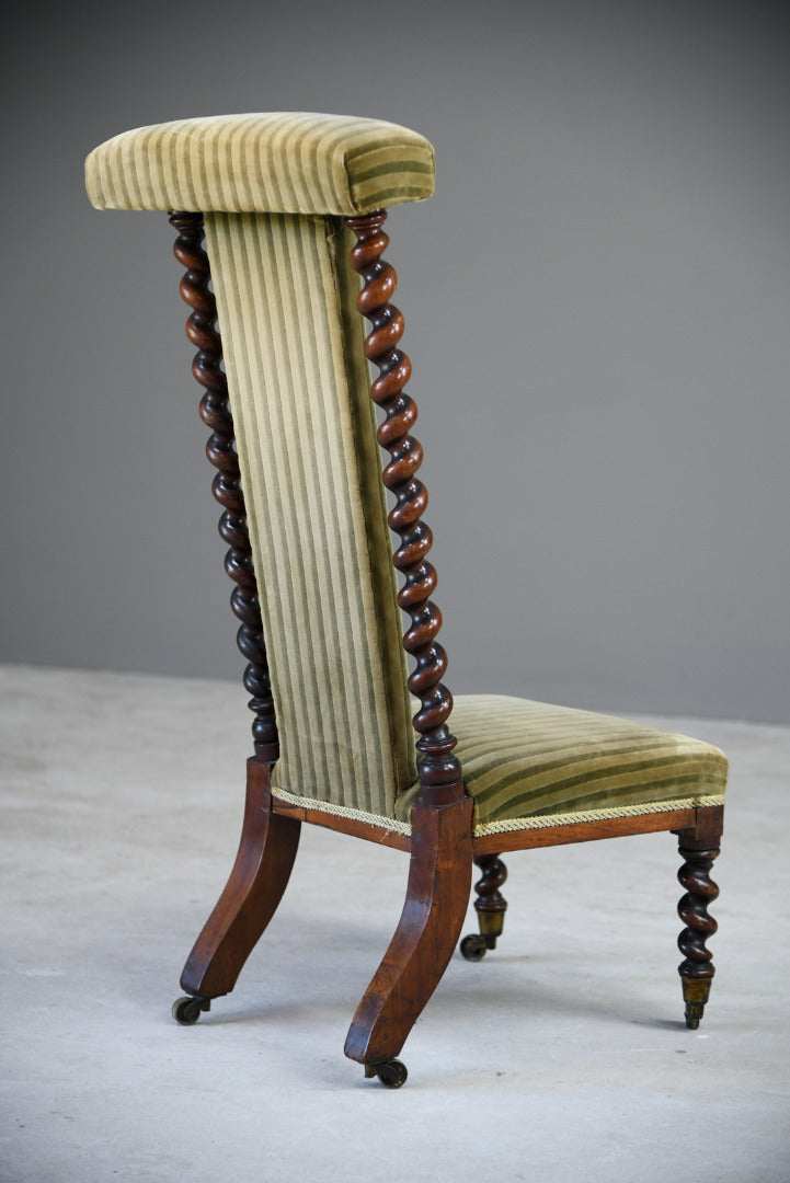 Victorian Walnut Prie Dieu Chair