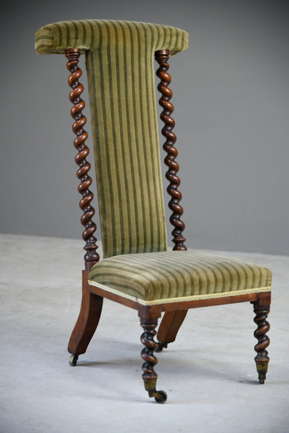 Victorian Walnut Prie Dieu Chair