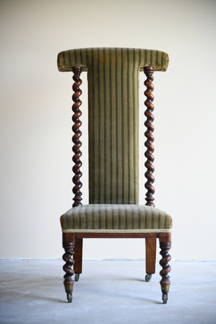 Victorian Walnut Prie Dieu Chair