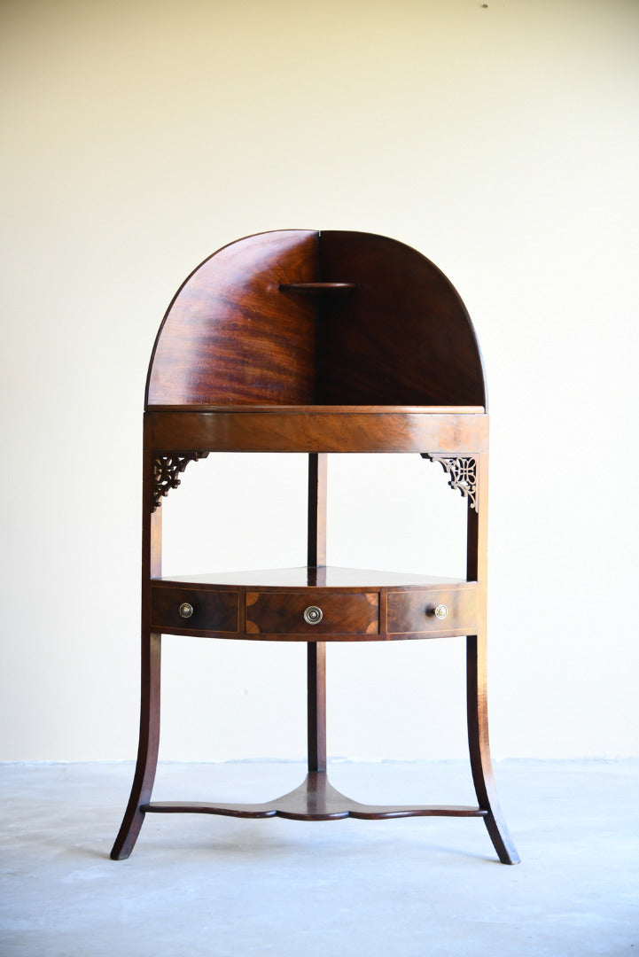 Antique Mahogany Corner Washstand