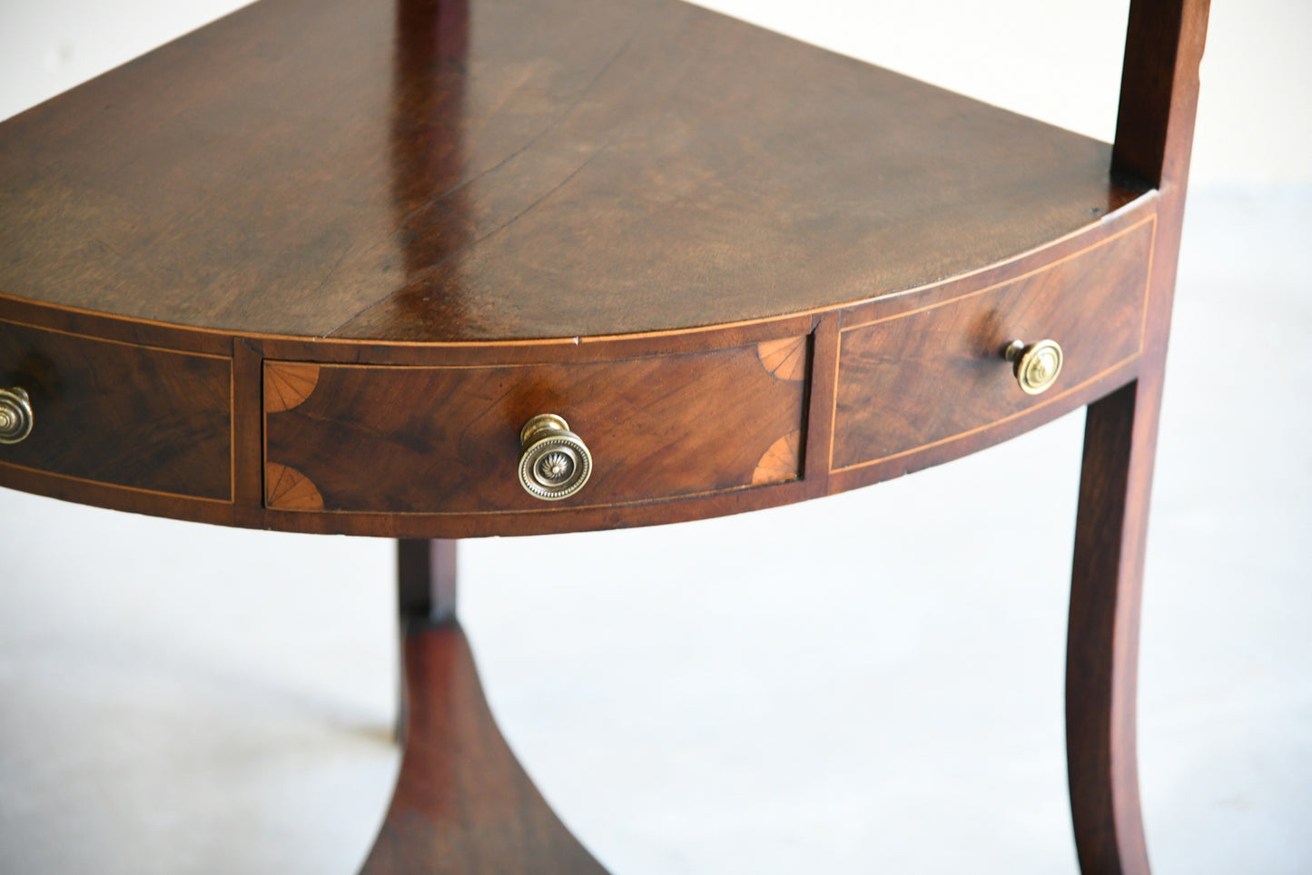 Antique Mahogany Corner Washstand