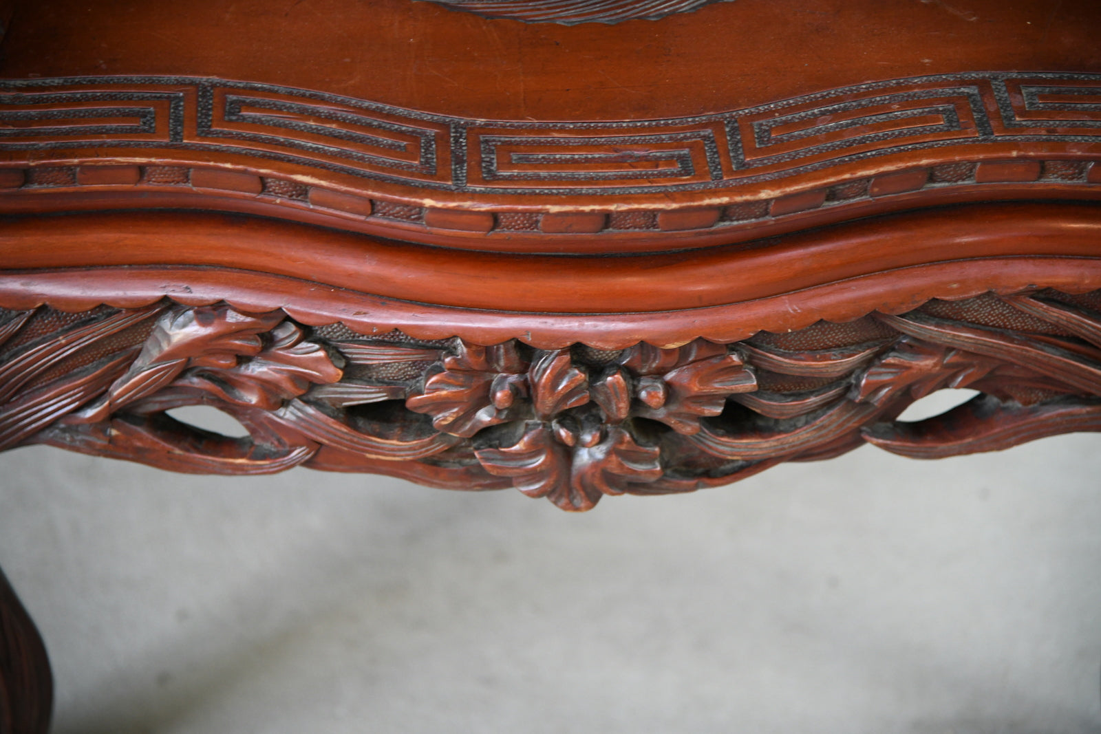 Large Japanese Carved Throne Chair