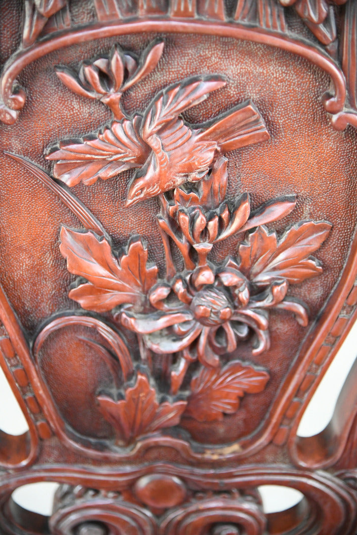 Large Japanese Carved Throne Chair