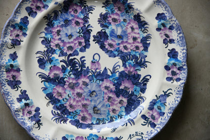 Pair Floral Anemone Plates