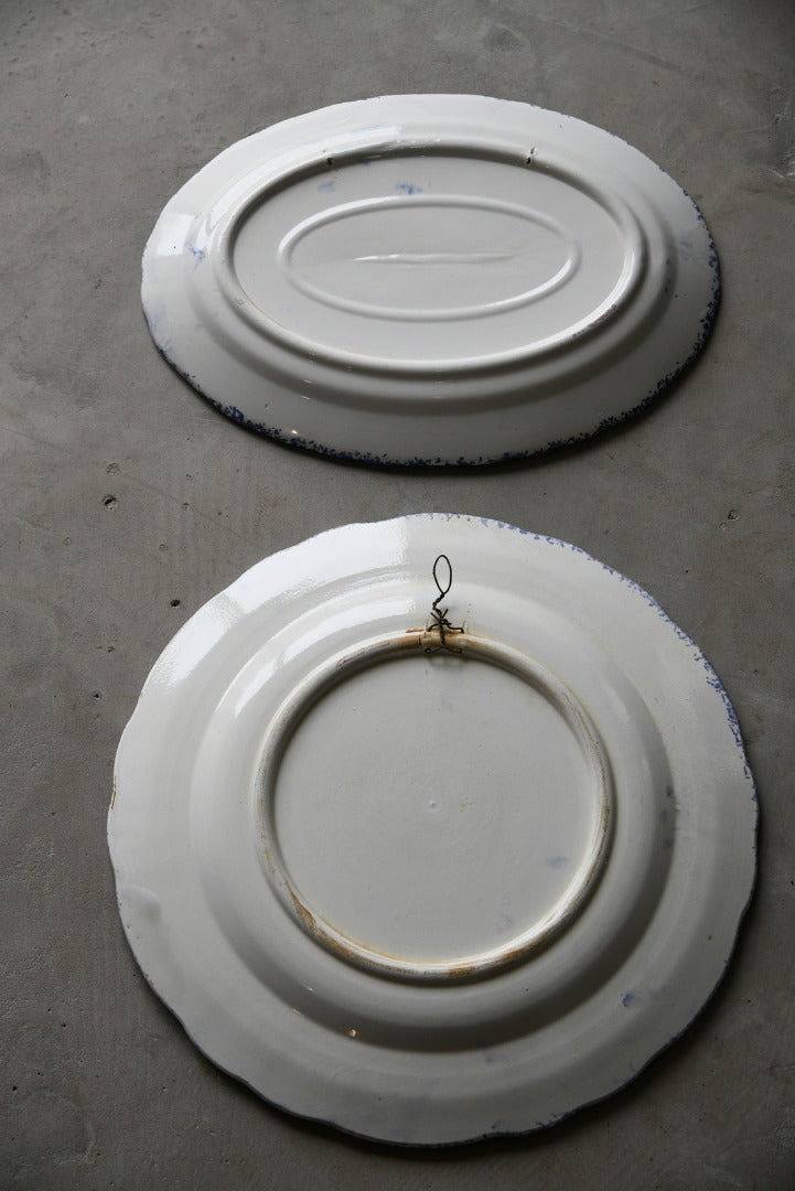 Pair Floral Anemone Plates