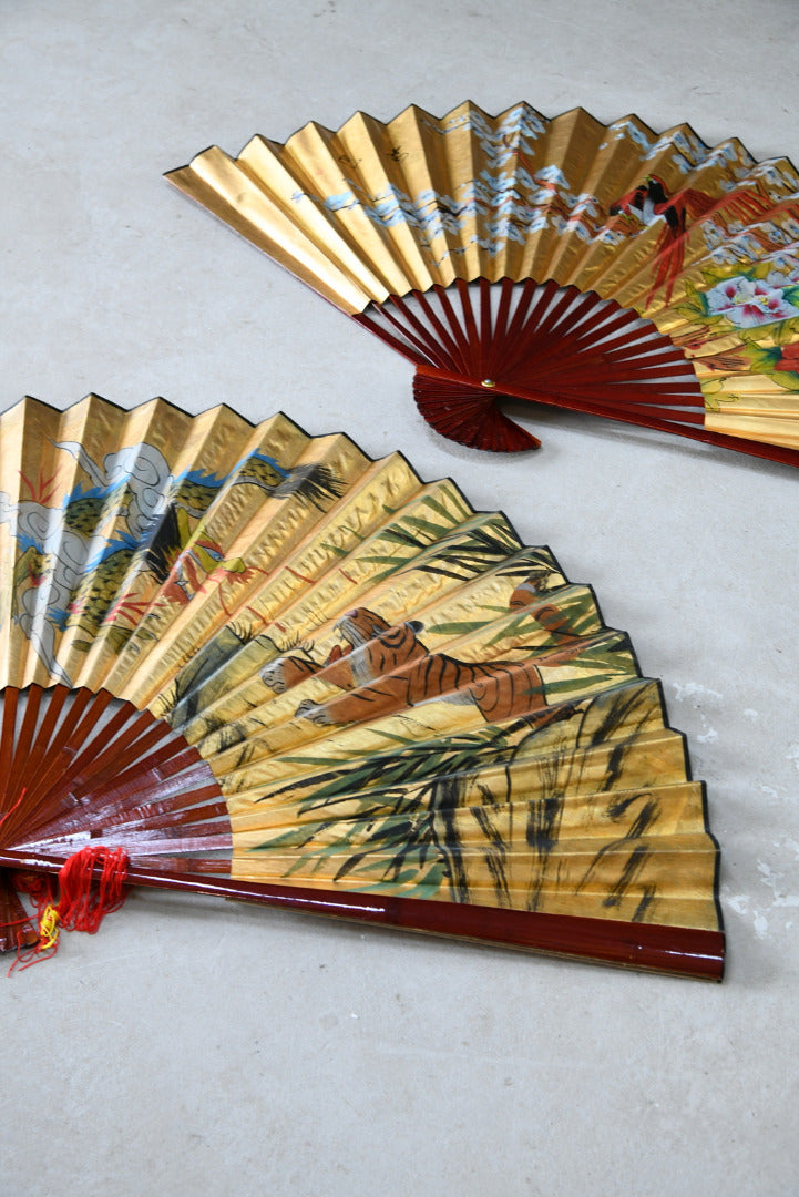 Pair Decorative Oriental Fans