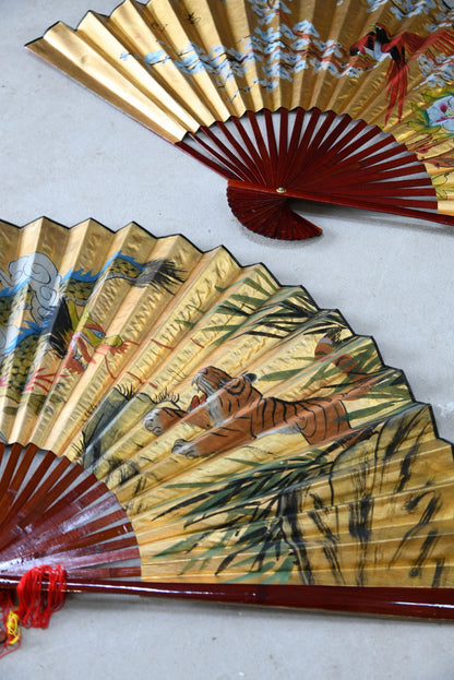 Pair Decorative Oriental Fans