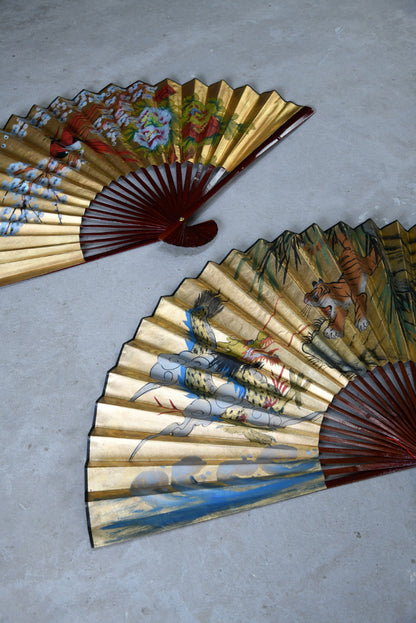 Pair Decorative Oriental Fans