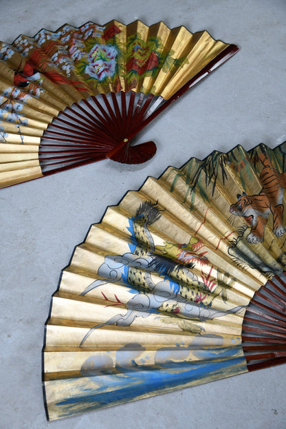 Pair Decorative Oriental Fans