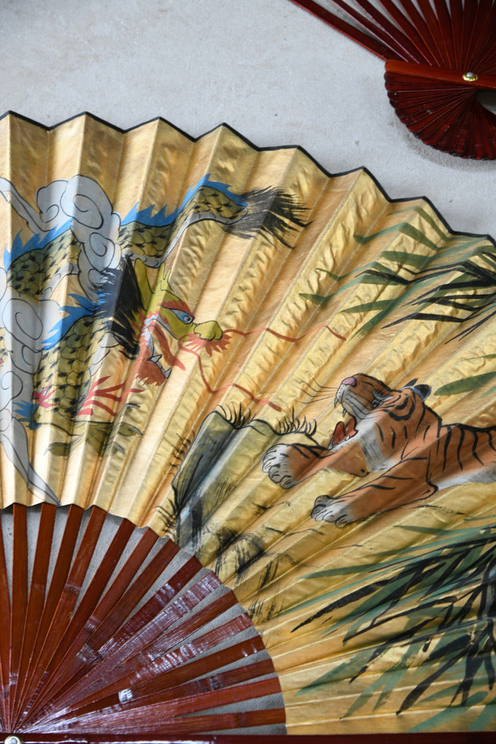 Pair Decorative Oriental Fans