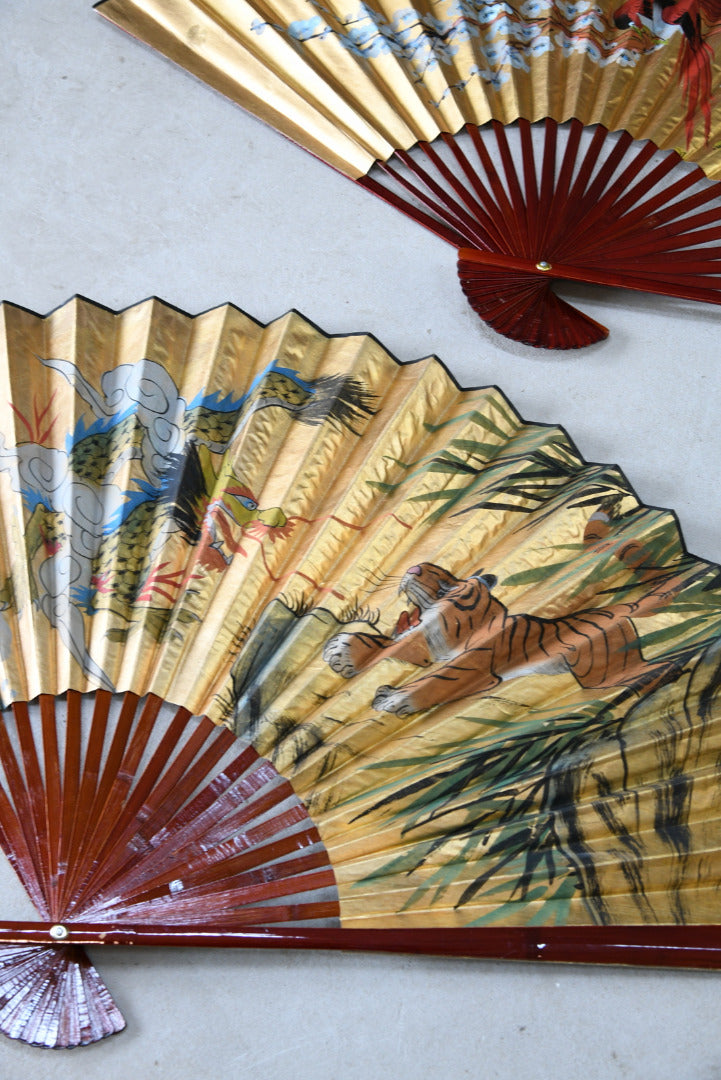 Pair Decorative Oriental Fans