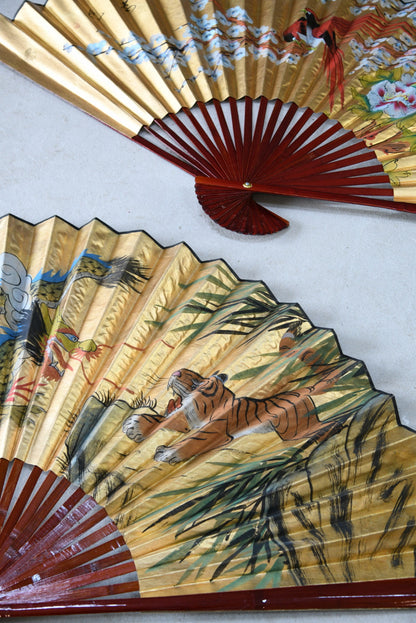 Pair Decorative Oriental Fans