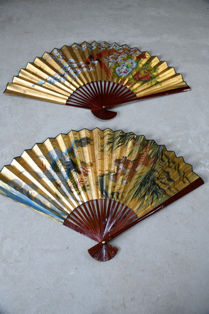 Pair Decorative Oriental Fans