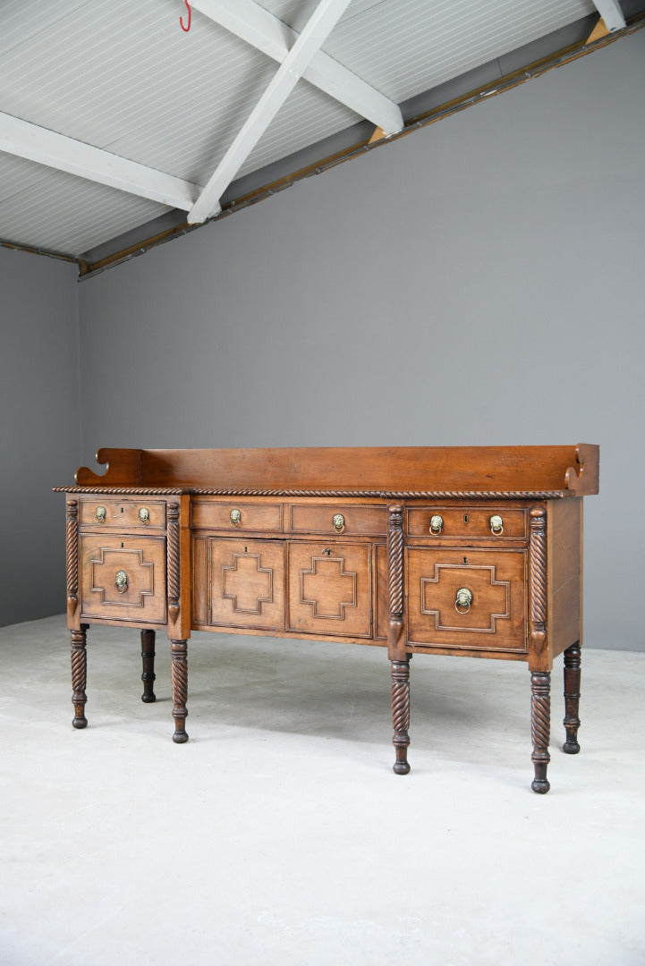 Large Mahogany Breakfront Sideboard