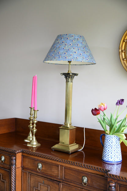 Large Brass Corinthian Table Lamp