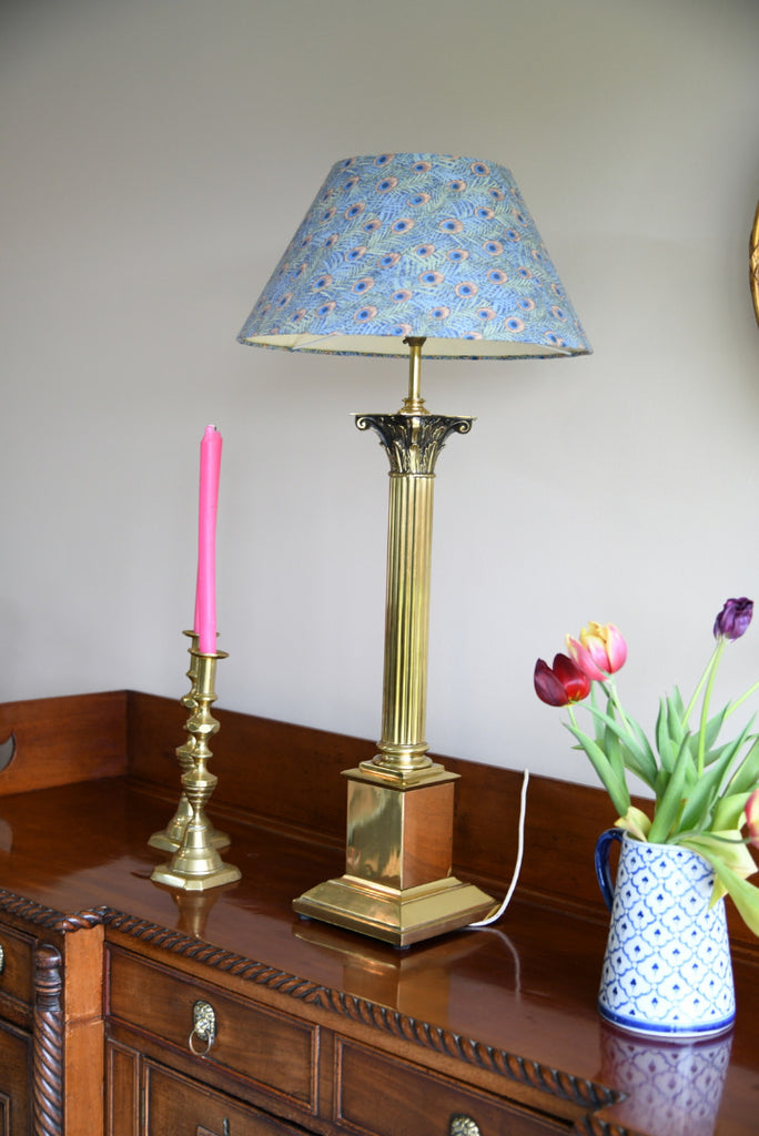 Large Brass Corinthian Table Lamp