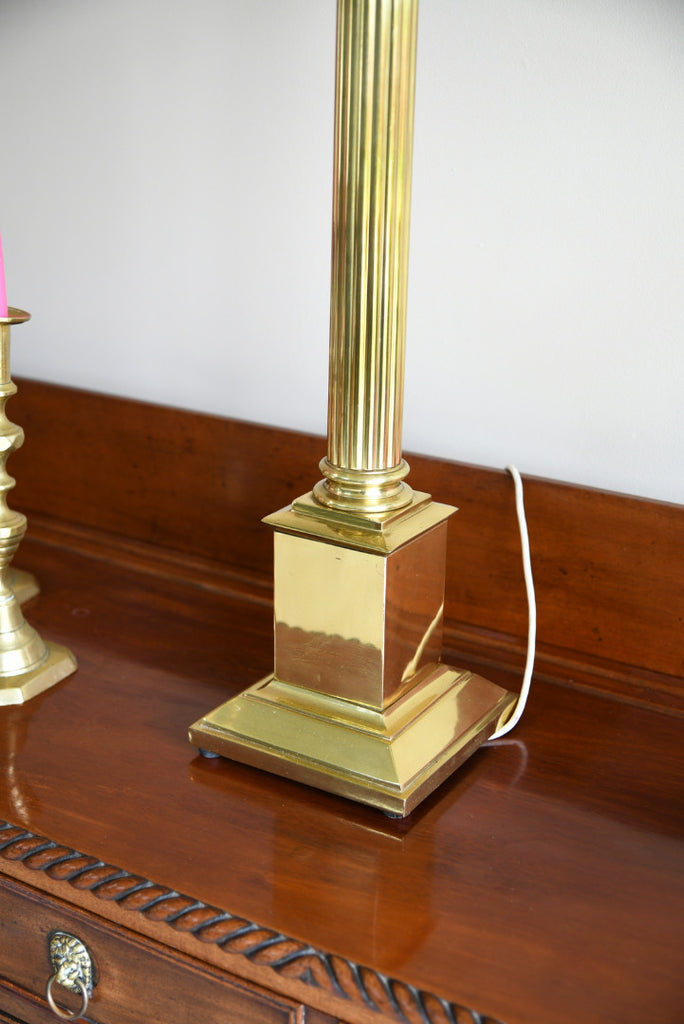 Large Brass Corinthian Table Lamp