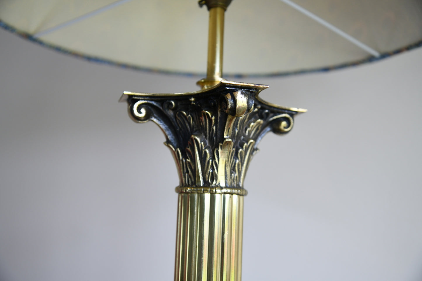 Large Brass Corinthian Table Lamp